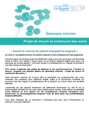 Remplissable En Ligne Ecolelasource S Minaire Infirmier Projet De