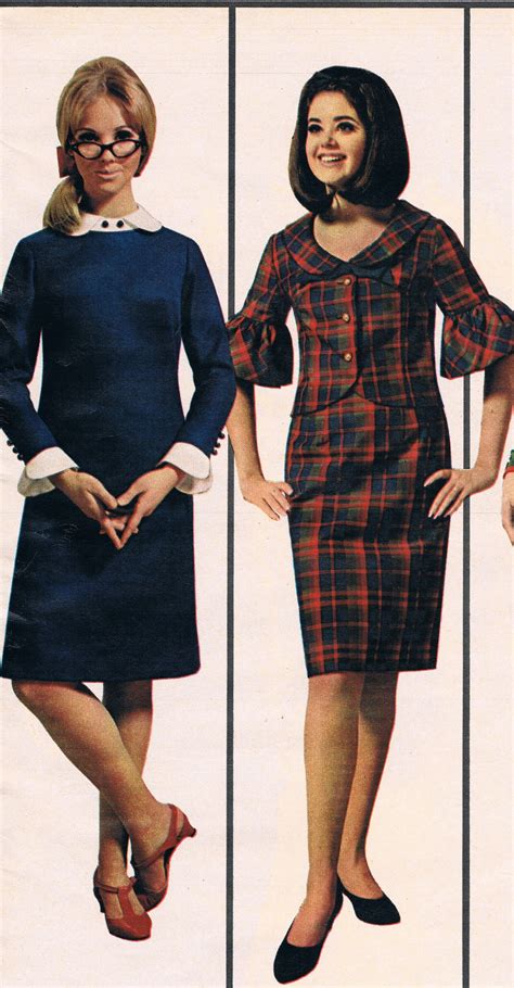 Wards Catalog 1966 Cay Sanderson And Colleen Corby Sixties Fashion Mod Fashion Plaid Fashion