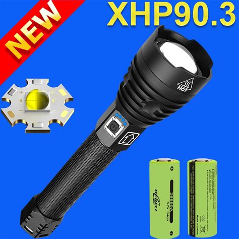 700000LM Super XHP90 3 Powerful Led Flashlight 18650 Rechargeable