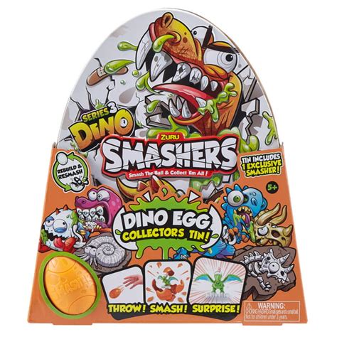 Smashers Super Egg Collectible Tin With Exclusive Smasher Series 3 Dino