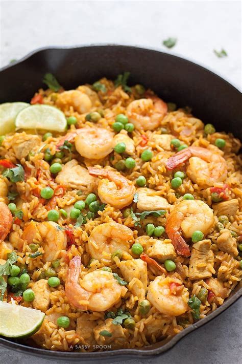 Healthy Chicken Shrimp Paella A Sassy Spoon