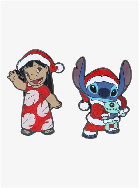 Boxlunch Figpin Disney Lilo And Stitch Holiday Enamel Pin Set Boxlunch