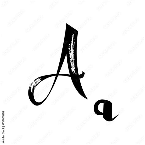 Letter A alphabet calligraphy. Handwritten calligraphy samples Stock ...