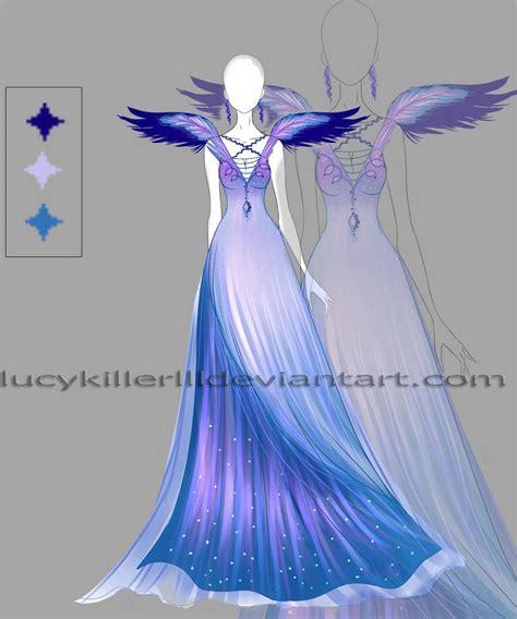 Closed Adopt Auction Outfit 20 By Lucykillerlll On Deviantart Dress Design Sketches