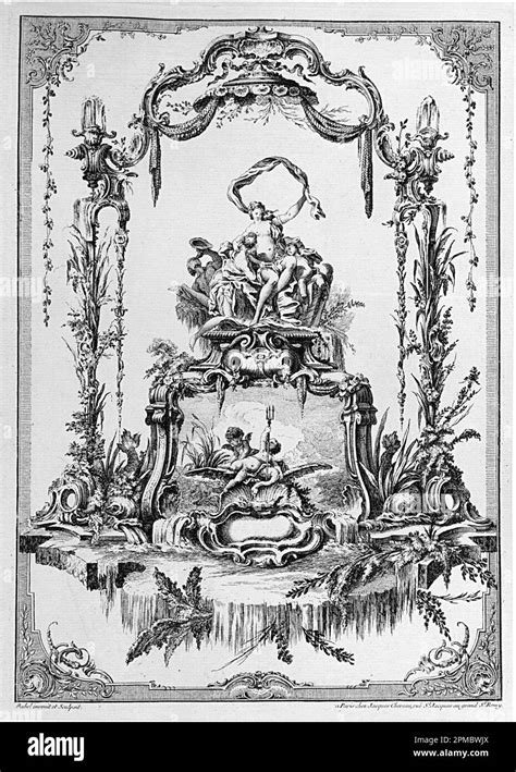 Print Ornament Panel With A Double Cartouche Showing Venus Or Thetis