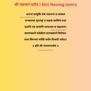 शर नवनग सततर Shri Navnag Stotra In Hindi Lyrics With Pdf And