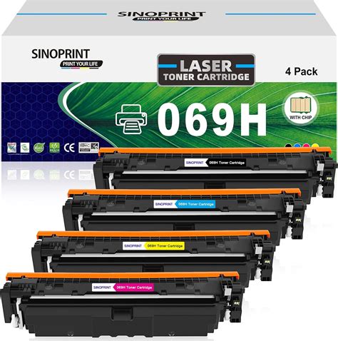 Amazon SINOPRINT 069H 069 Toner Cartridge 4 Pack Compatible