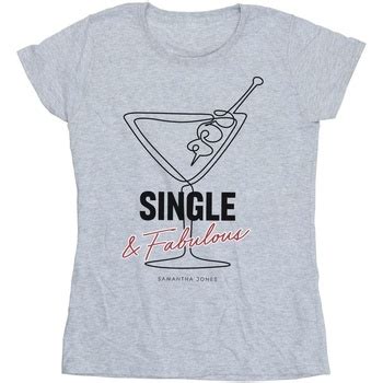 Sex And The City Single And Fabulous Gris V Tements T Shirts Manches