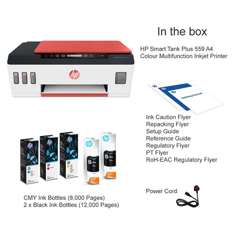 Hp Smart Tank Plus A Colour Multifunction Inkjet Printer Yw A