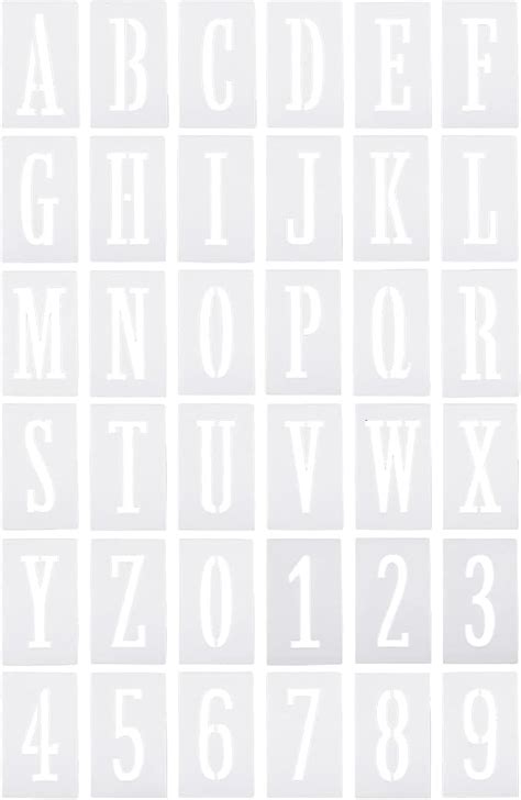 Patikil Inch Letter Number Stencils Pack Width Reusable