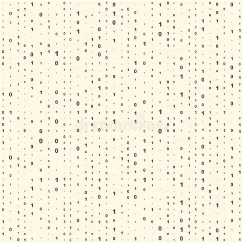 Seamless Binary Code Background Vector Regular Numbers Texture Stock