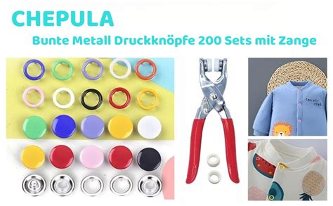 Druckkn Pfe Mit Zange Metall Druckknopf Set Mit Feste Kn Pfe Werkzeug