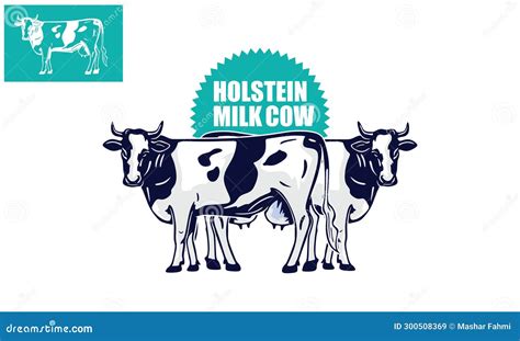 HOLSTEIN DAIRY MILK COW LOGO Stock Illustration Illustration Of