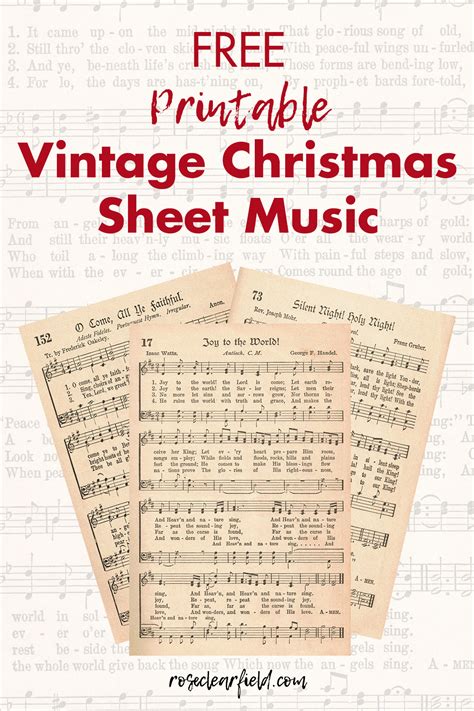 Free Printable Vintage Christmas Sheet Music