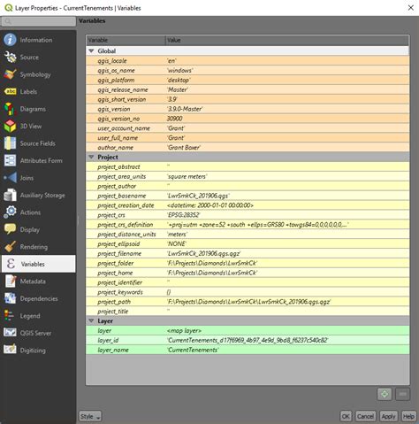 114 Using Variables To Display Information — Qgis In Mineral Exploration 11 Documentation