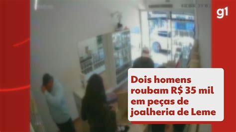 V Deo Homens Assaltam Joalheria E Levam R Mil Em Joias Em Leme