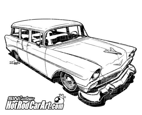 Hot Rod Car Drawing at GetDrawings | Free download