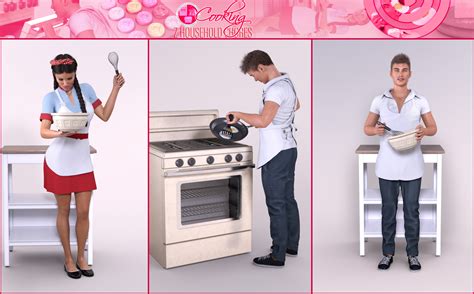 Z Household Chores Cooking For Genesis 8 Daz 3d