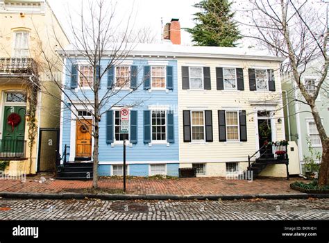 Washington dc row houses street hi-res stock photography and images - Alamy