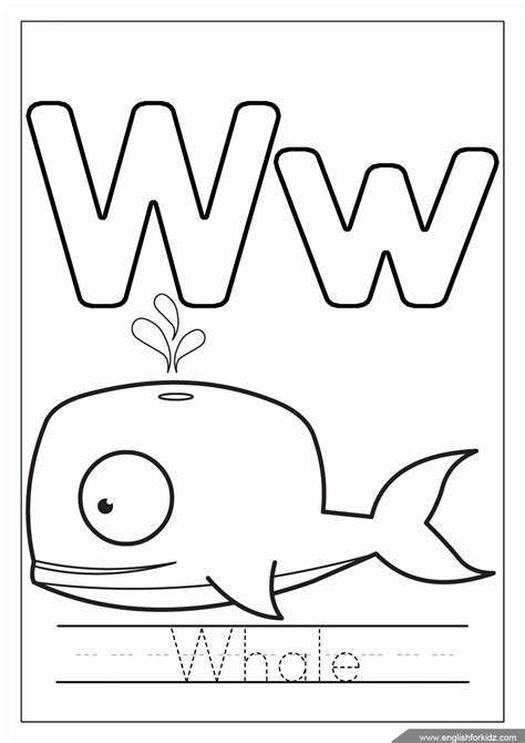 Letter W Coloring Pages