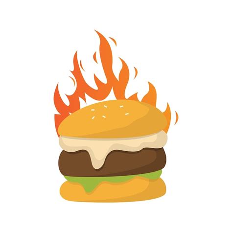 Burger Logo Fast Food Design Pain Et Viande Vector Illustration Symbole