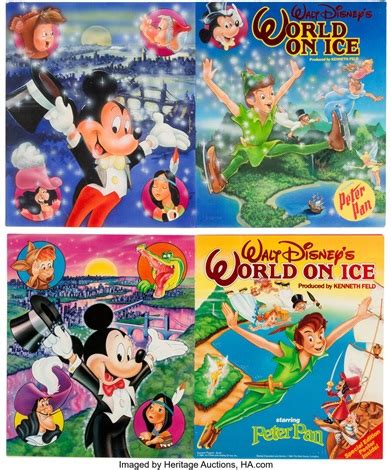 Walt Disneys World On Ice Peter Pan Preliminary Program Design Art With