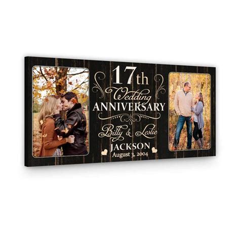 17th Anniversary Gift For Husband or Wife, 17 Year Anniversary Gift Ideas, Seventeenth ...