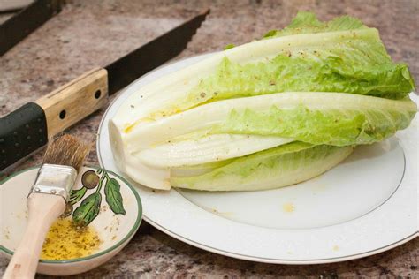 Grilled Romaine With Lemon Tahini Dressing Served From Scratch