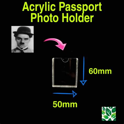 Acrylic Clear Passport Size Photo Frame For Organisation Chart Carta Organisasi Pocket Frame