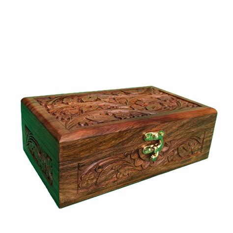 High Quality Sheesham Wood Hand Carved Wooden Jewelry Boxhandmade