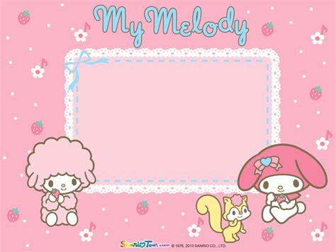 Latest On The Top - My Melody Pink Frame (#367772) - HD Wallpaper & Backgrounds Download