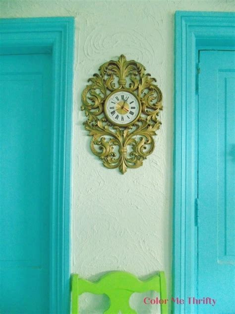 Vintage Wall Clock Makeover Color Me Thrifty