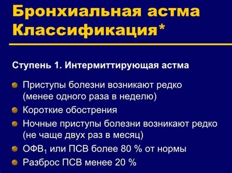 45. Классификация бронхиальной астмы