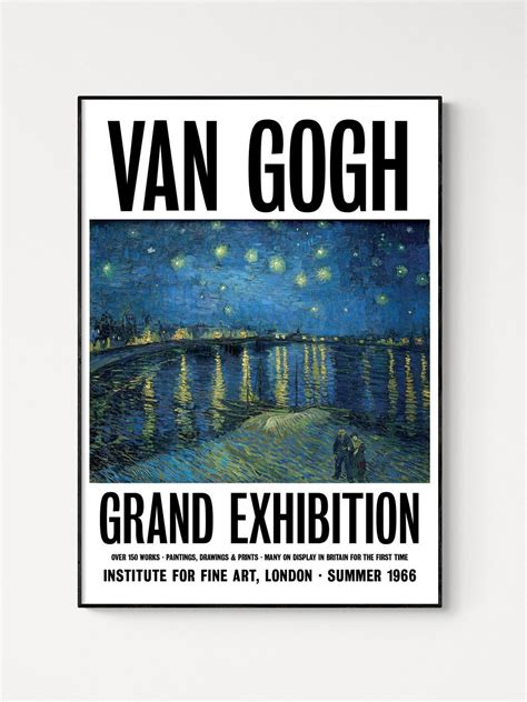 Vincent Van Gogh Starry Night Over The Rhône Exhibition Poster Art