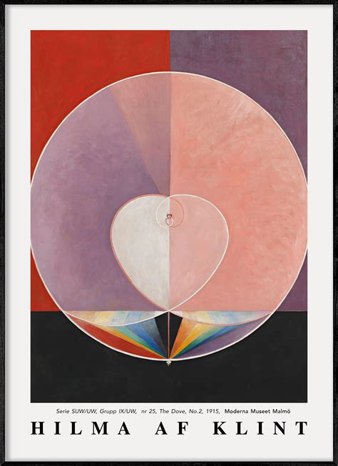 Hilma Af Klint Print The Dove No2 Group Ix Poster Rot Rosa Etsy