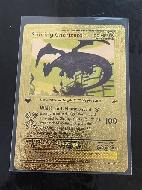 Mavin Shining Charizard St Edition Gold Foil Pokemon Card Vmax Gx Ex