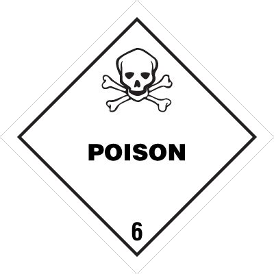 Dot Poison Hazard Class Material Shipping Labels Seton