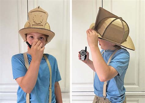 DIY CARDBOARD FIREFIGHTER HELMET