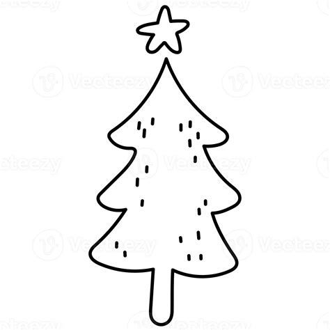 Christmas tree outline 26480474 PNG