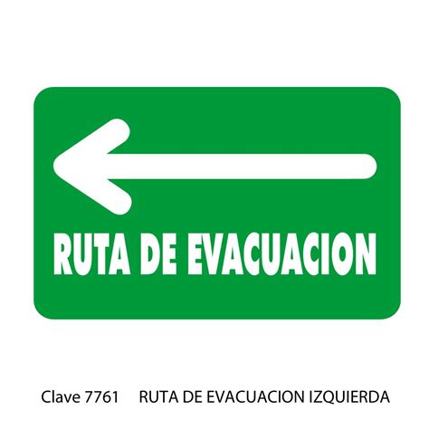 Señal de Rutas de Evacuación Sablón