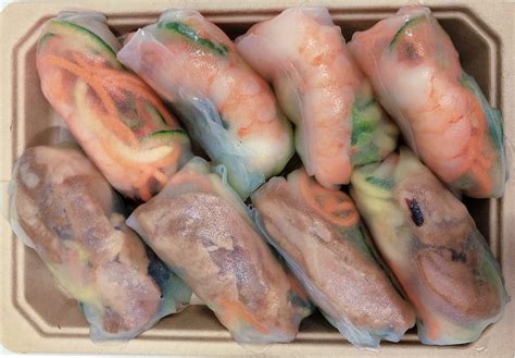 Teriyaki Chicken And Cooked Prawn Mini Rice Paper Roll Pack Sushi Gallery