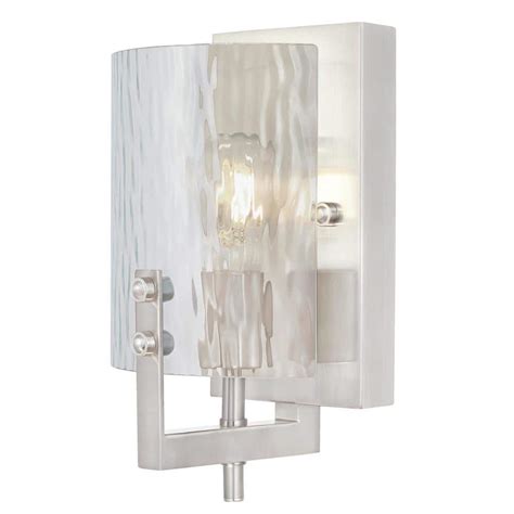 Westinghouse Enzo James 1 Light Brushed Nickel Wall Mount Sconce 6110000 The Home Depot