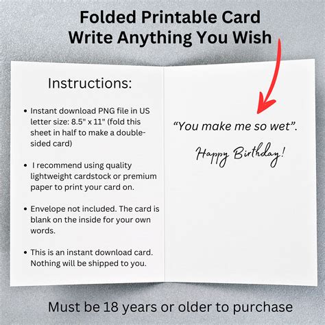 Naughty Birthday Nude Birthday Print Card Nude Birthday Woman Sexy Birthday Card Adult Birthday