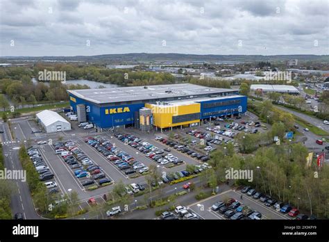 Aerial view of IKEA Milton Keynes, Buckinghamshire, UK Stock Photo - Alamy