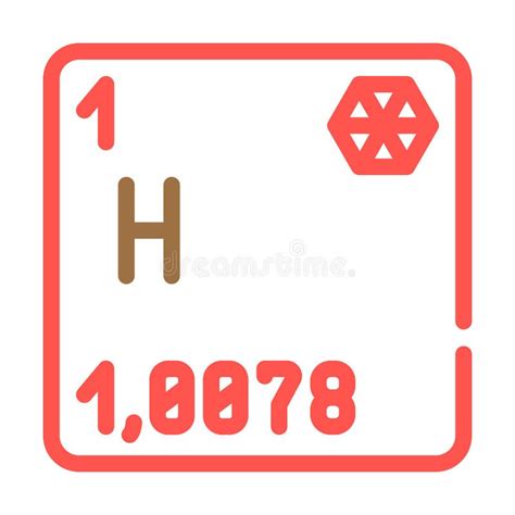 Hydrogen Chemical Element Color Icon Vector Illustration Stock Vector Illustration Of Symbol