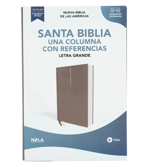 Biblia Nbla Una Columna Con Referencias Letra Grande Tapa Dura Tela