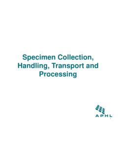 Specimen Collection Handling Transport And Processing Specimen