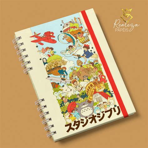 Caderneta Caderno Bullet Journal Sketchbook A Studio Ghibli Totoro