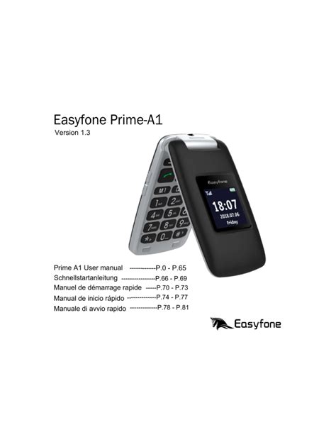 Easyfone Prime A1 User manual | Manualzz