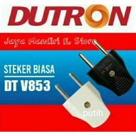 Jual Steker Colokan Listrik Gepeng Broco Dutron Sni Hitam Putih